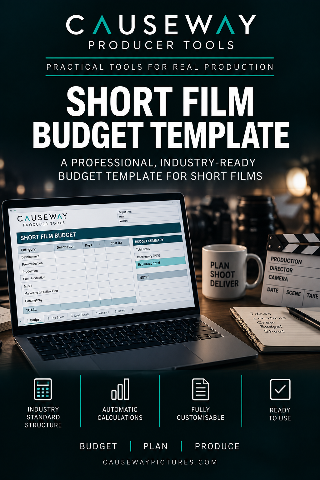Short Film Budget Template - Causeway Producer Tools